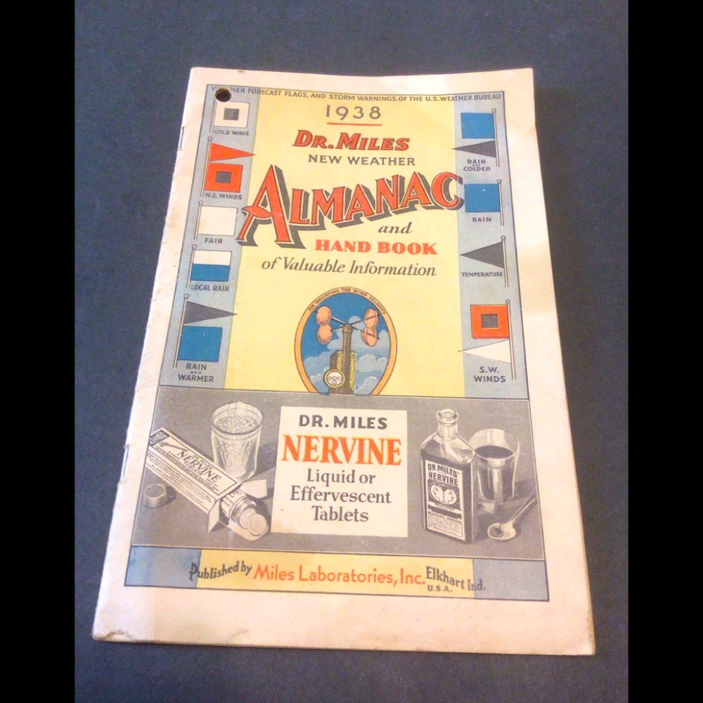 1938 Dr. Miles New Weather Almanac
